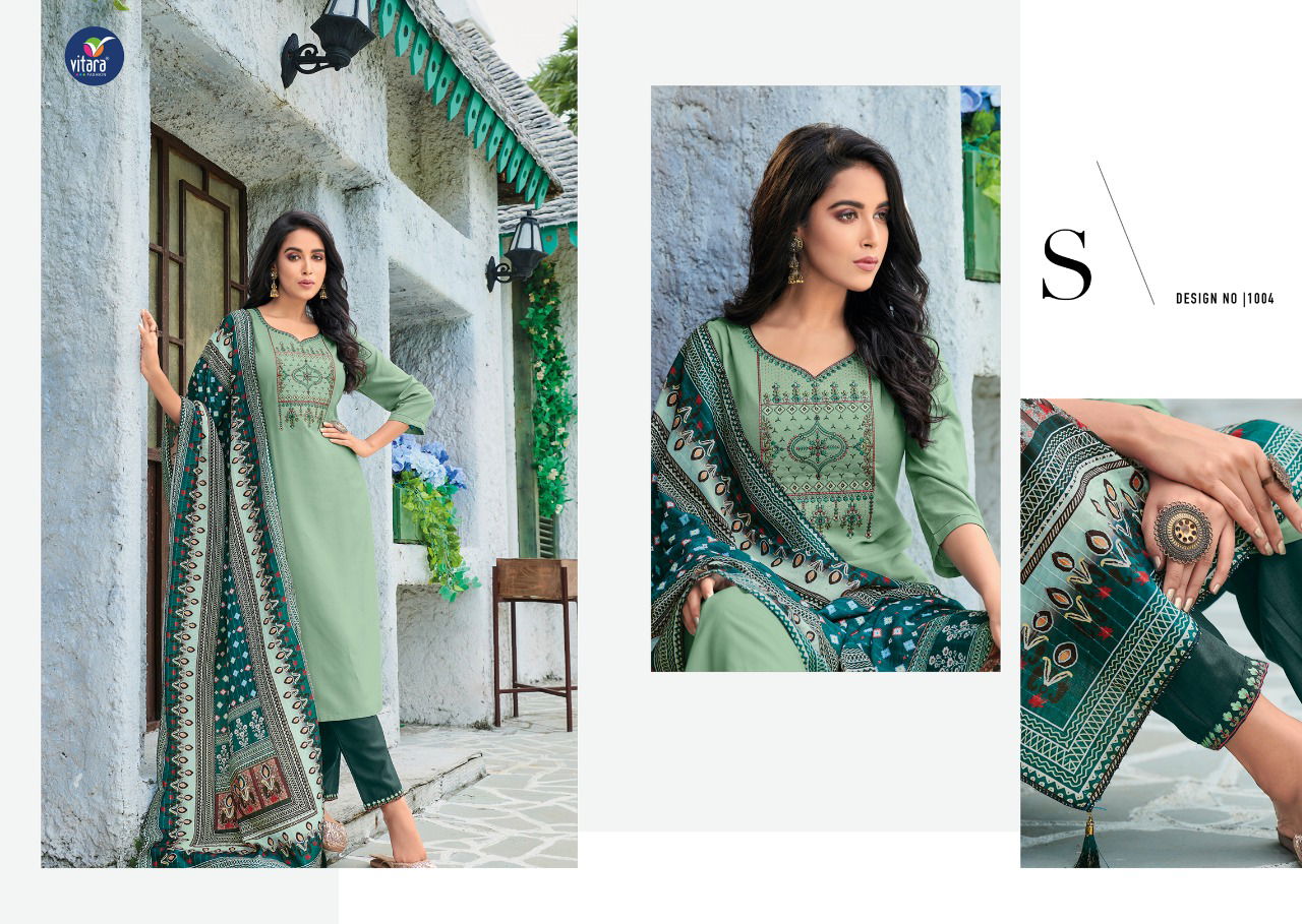 Vitara Star Link Fancy Festive Wear Rayon Ready Made Collection